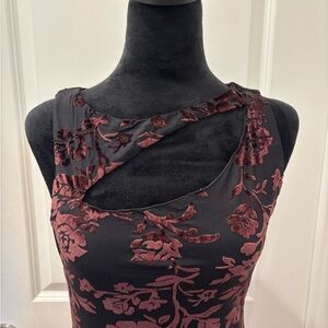 NWT Thirty Thirty Elegant cutout sleeveless Floral Maxi Dress - L